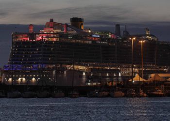 Civitavecchia: The Costa Smeralda cruise ship is docked in the Civitavecchia port near Rome