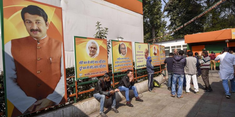 The BJP office wore a deserted look Tuesday as the AAP juggernaut  rolled on