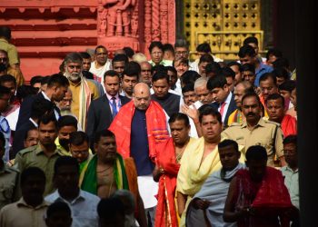 Union Home Minister Amit Shah offers prayer at Puri Jagannath temple