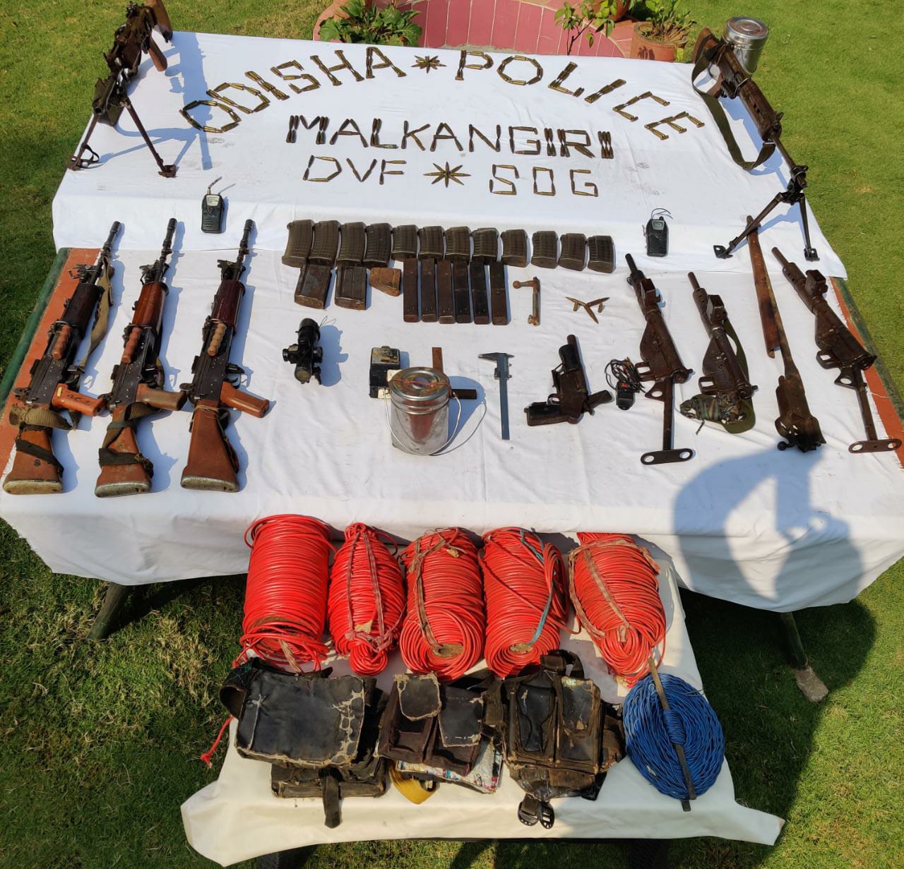 Huge amount of arms and ammunition seized in Malkangiri