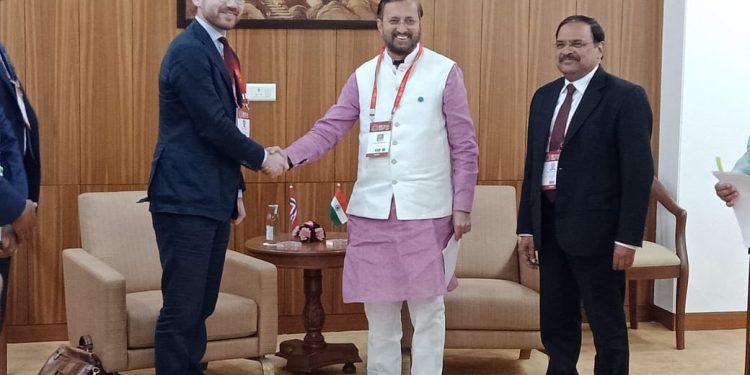 Union Minister for Environment, Forests and Climate Change Prakash Javadekar and Norwegian Minister of Climate and Environment Sveinung Rotevatn.