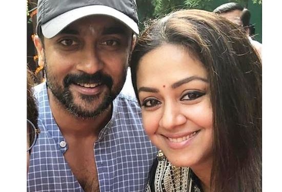 Actor Suriya shares a 'happy selfie' with wife Jyothika; see pic