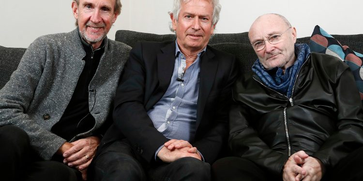 (From left): Mike Rutherford, Tony Banks, and Phil Collins