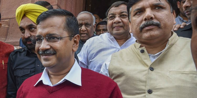 Arvind Kejriwal speaks to the media after meeting Prime Minister Narendra Modi