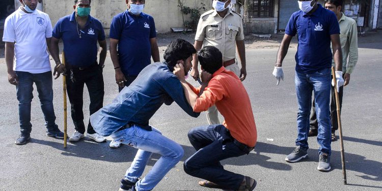 Lockdown violators being disciplined in Mumbai