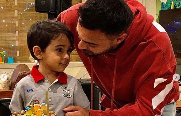 Nephew Ahil feeds Salman cake on his 4th birthday in quarantine