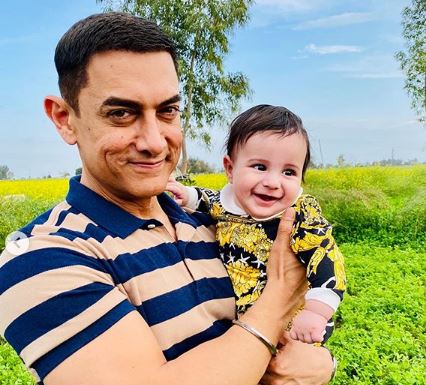 Aamir cuddles Gippy Grewal's son, pic goes viral