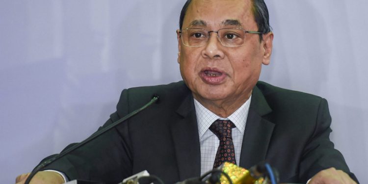 File photo of former Chief Justice of India Ranjan Gogoi. (PTI)