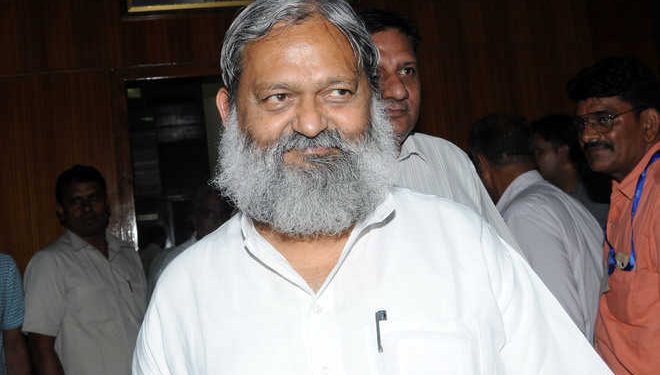 Haryana minister Anil Vij