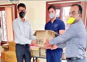 Christ College makes hand sanitisers for police personnel fighting COVID-19