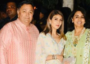 Rishi Kapoor, Riddhima Sahni and Neetu Kapoor