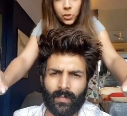 Lockdown diaries: Kartik Aaryan gets a tight slap from sister in a hilarious video