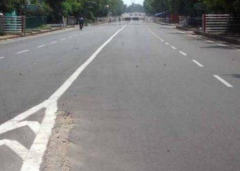 Empty streets in Bhubaneswar