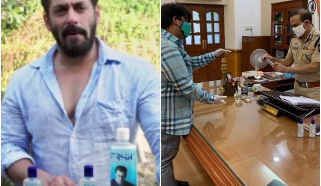 Salman Khan donates 1 lakh hand sanitisers to Mumbai Police