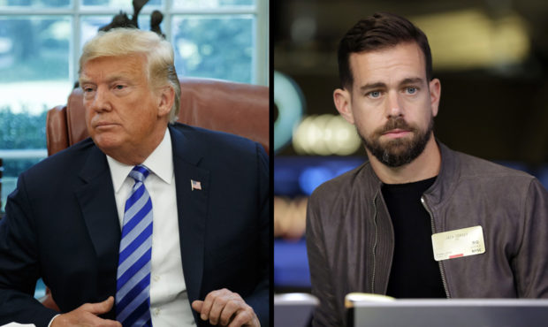 Donald Trump and Jack Dorsey