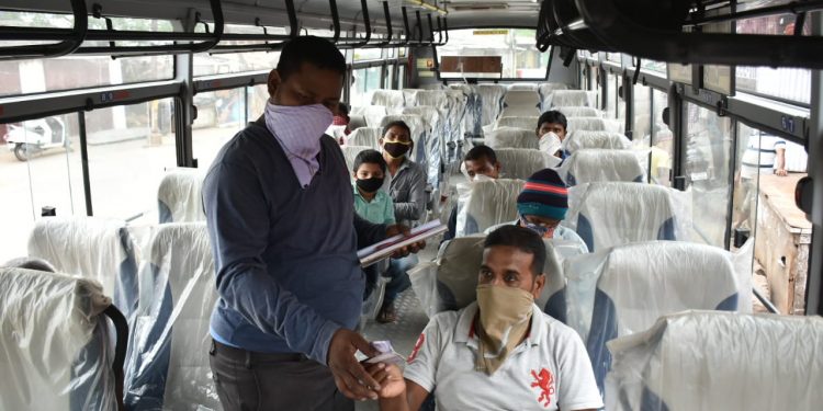 Relief for public as bus services resume in Odisha, but COVID-19 fear lurks