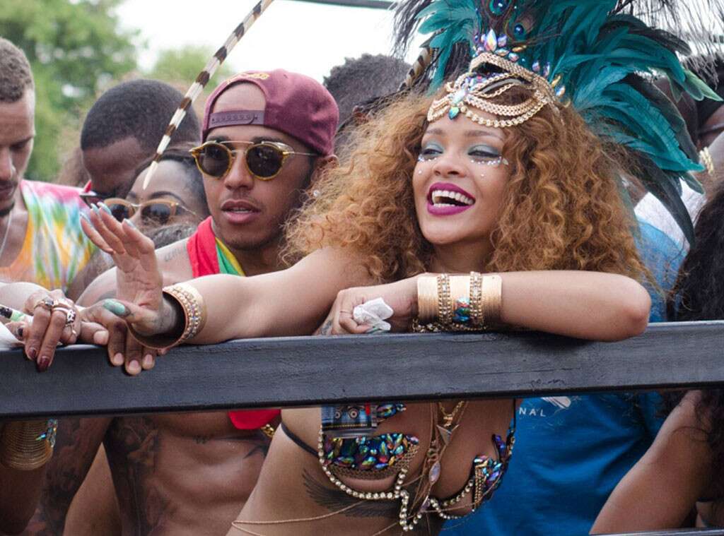 Rihanna and Lewis Hamilton