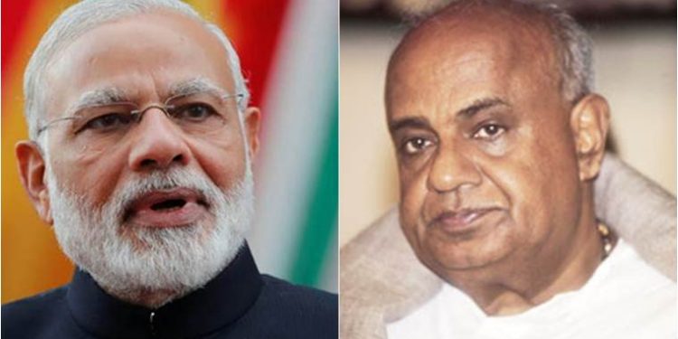 Modi wishes former PM Deve Gowda on his birthday