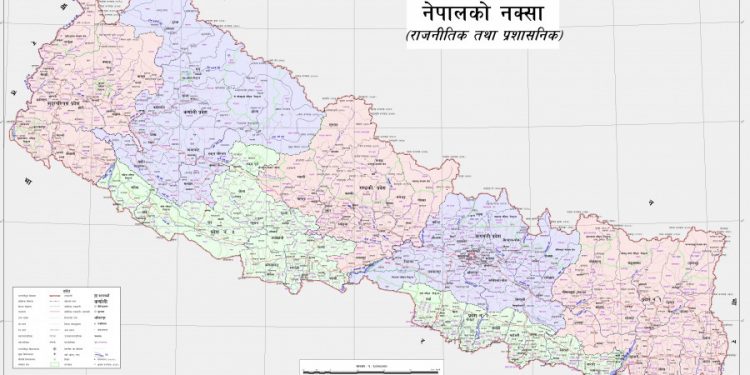 A view of Nepal’s updated map