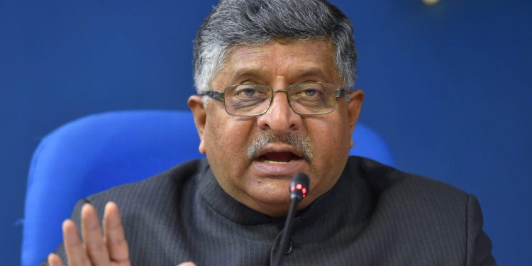 Union Minister Ravi Shankar Prasad. Pic courtesy: PTI