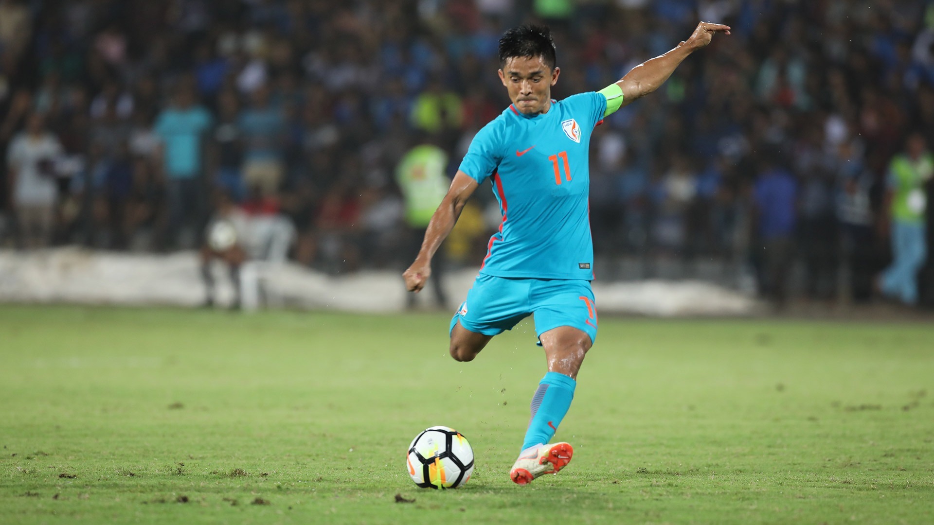 Chhetri surpasses Messi and enlists his name in top 10 highest interantional goal scorerlist - SportzPoint