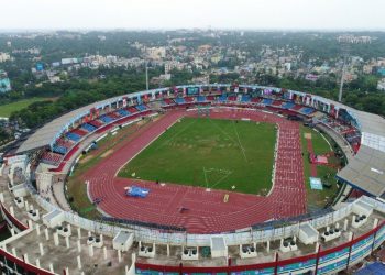 The Kalinga Stadium in Bhubaneswar
