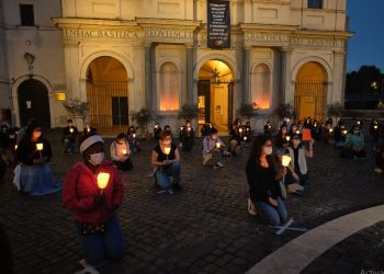 Rome: People gather for a candle-light vigil for peace and against racism, in Rome, Tuesday, June 9, 2020. AP/PTI Photo