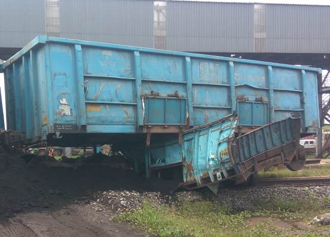 Narrow shave for truck driver as goods train rams vehicle at Paradip port