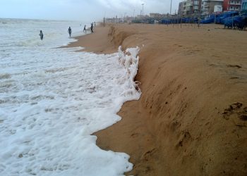 Violent sea waves trigger four feet deep erosion in Puri’s shoreline; people panic