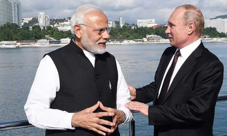 Vladimir Putin and Narendra Modi