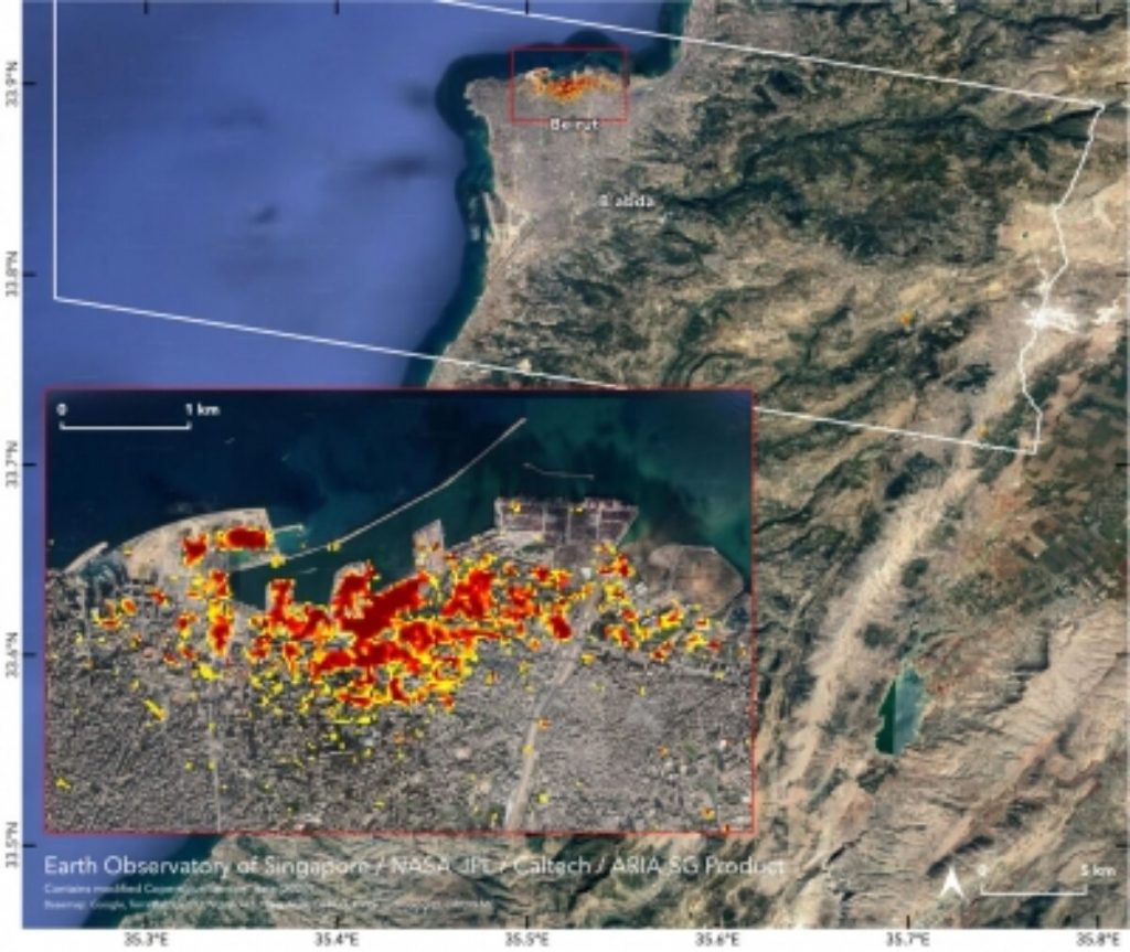 NASA maps Beirut blast damage in high-precision image