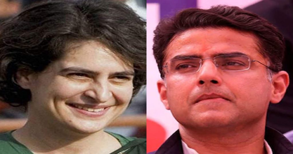 Priyanka Gandhi and Sachin Pilot