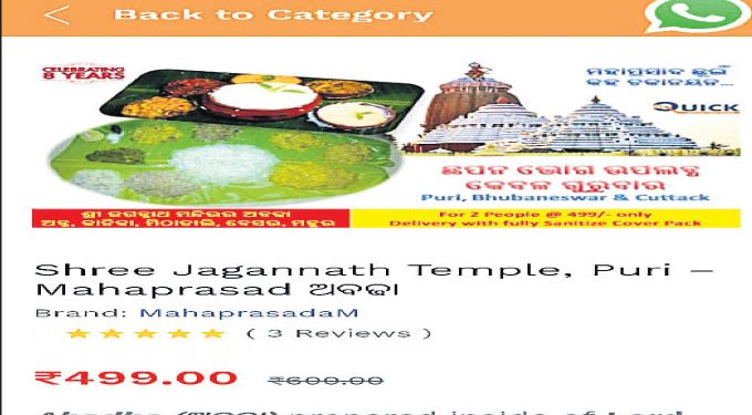 Puri Social media post announcing online availability of ‘Mahaprasad’ ruffles servitors, temple management