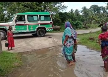 Water logging forces woman in labour to walk till ambulance in Odisha