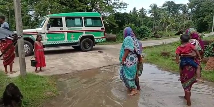 Water logging forces woman in labour to walk till ambulance in Odisha