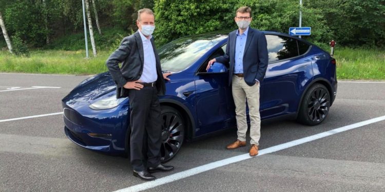 CEO test drives the Tesla Model Y, calls it a VW 'reference' car: Source Electrek.