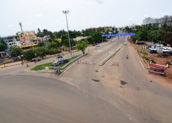 File photo of Rasulgarh square in Bhubaneswar during the coronavirus-induced shutdown