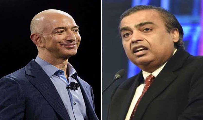 Jeff Bezos and Mukesh Ambani