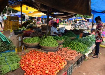 File photo of a vegetable shop at Unit-I market in Bhubaneswar. (Bikash Nayak)