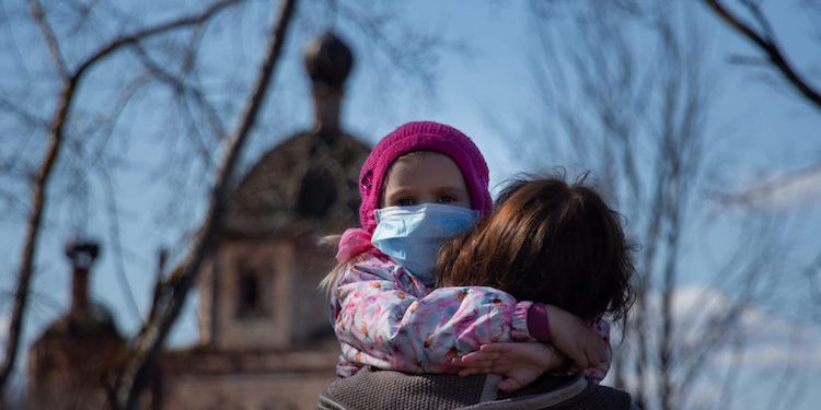 baby and mom during a coronavirus pandemic