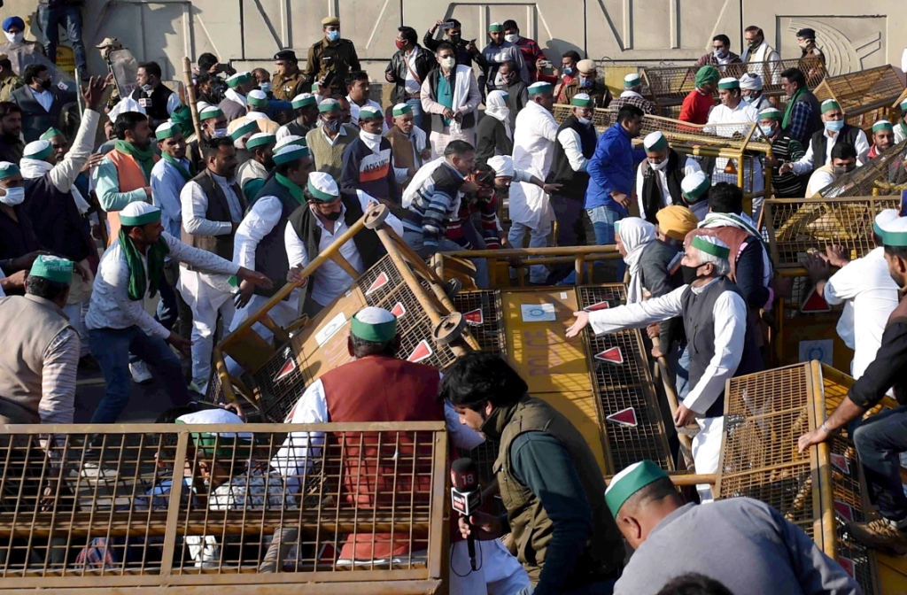 Another night of farmer protests: At Delhi's edges, beyond and in Burari