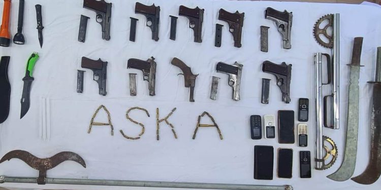 8 hardcore criminals arrested, huge arms and ammunition seized in Ganjam district  