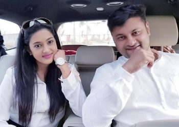 In happier times: File photo of Anubhav Mohanty and his wife Varsha Priyadarshini