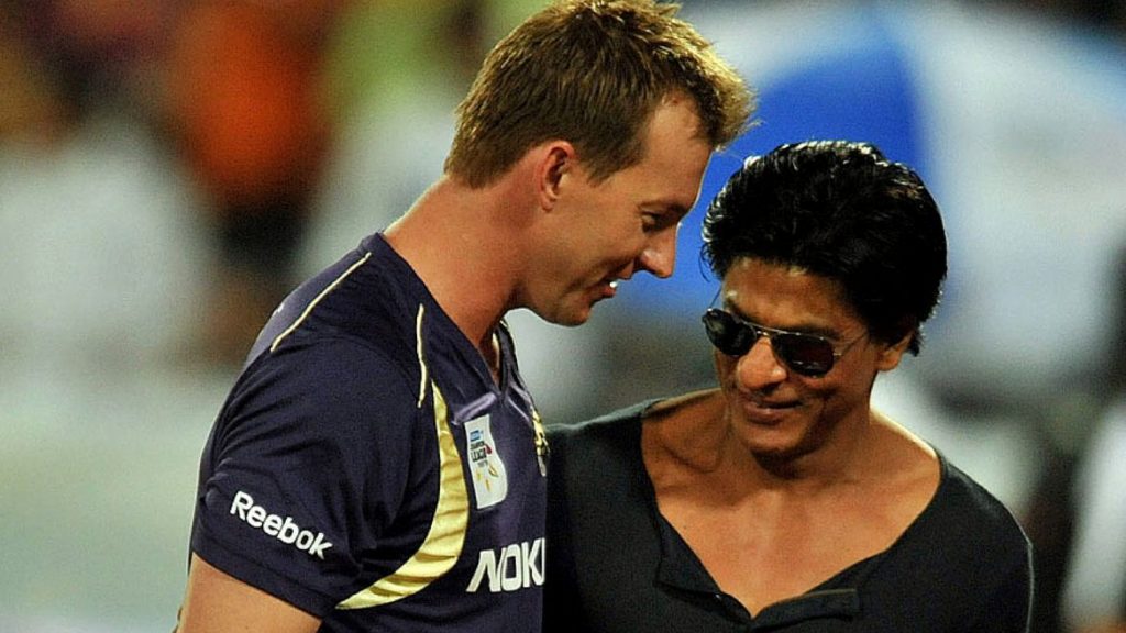 Brett Lee and Shah Rukh Khan