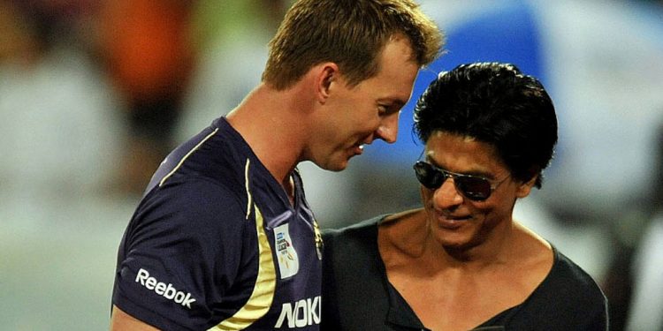 Brett Lee and Shah Rukh Khan