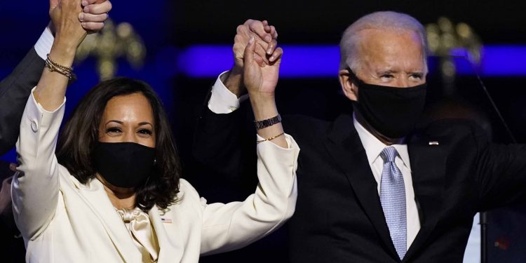 Kamala Harris and Joe Biden