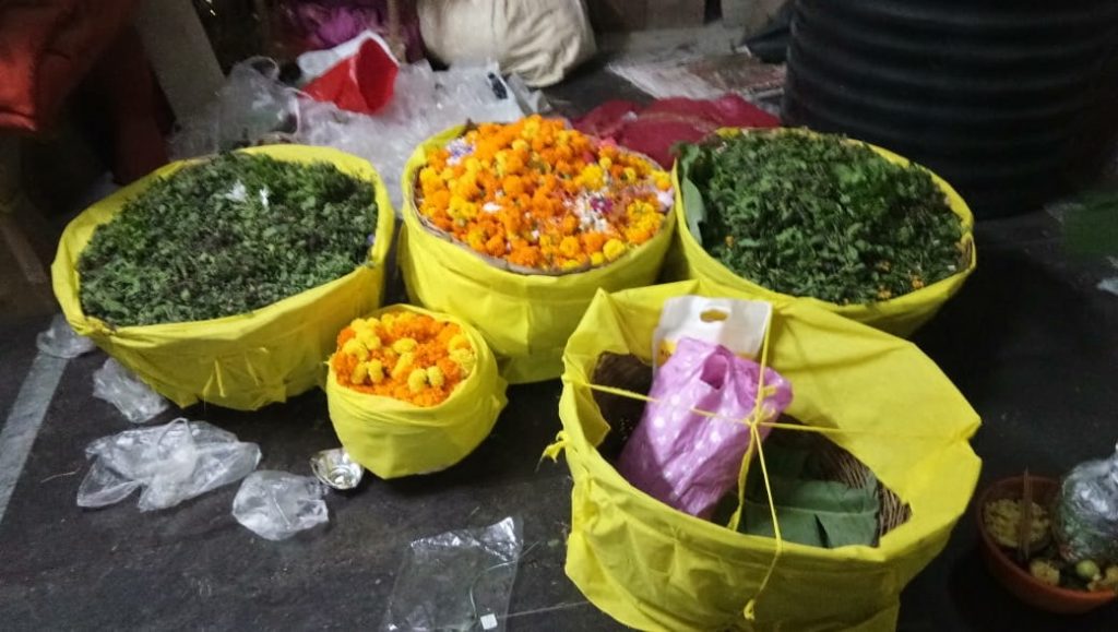 Subarnapur Basil leaves, flowers sent for Nagarjuna Besha