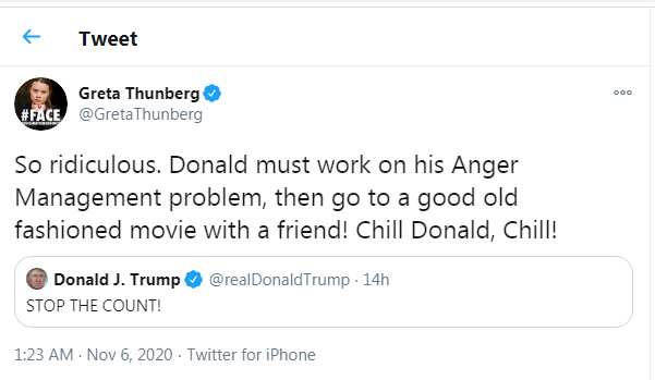 Thunberg Tweet