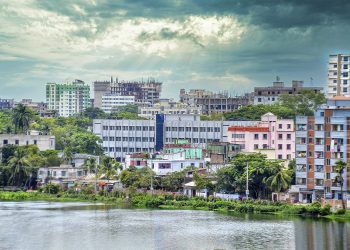 Cityscape of Comilla City.