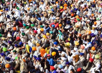 Farmers protest at the Singhu border during their ongoing 'Delhi Chalo' protest against Centre's new farm laws       PTI Photo